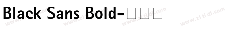 Black Sans Bold字体转换